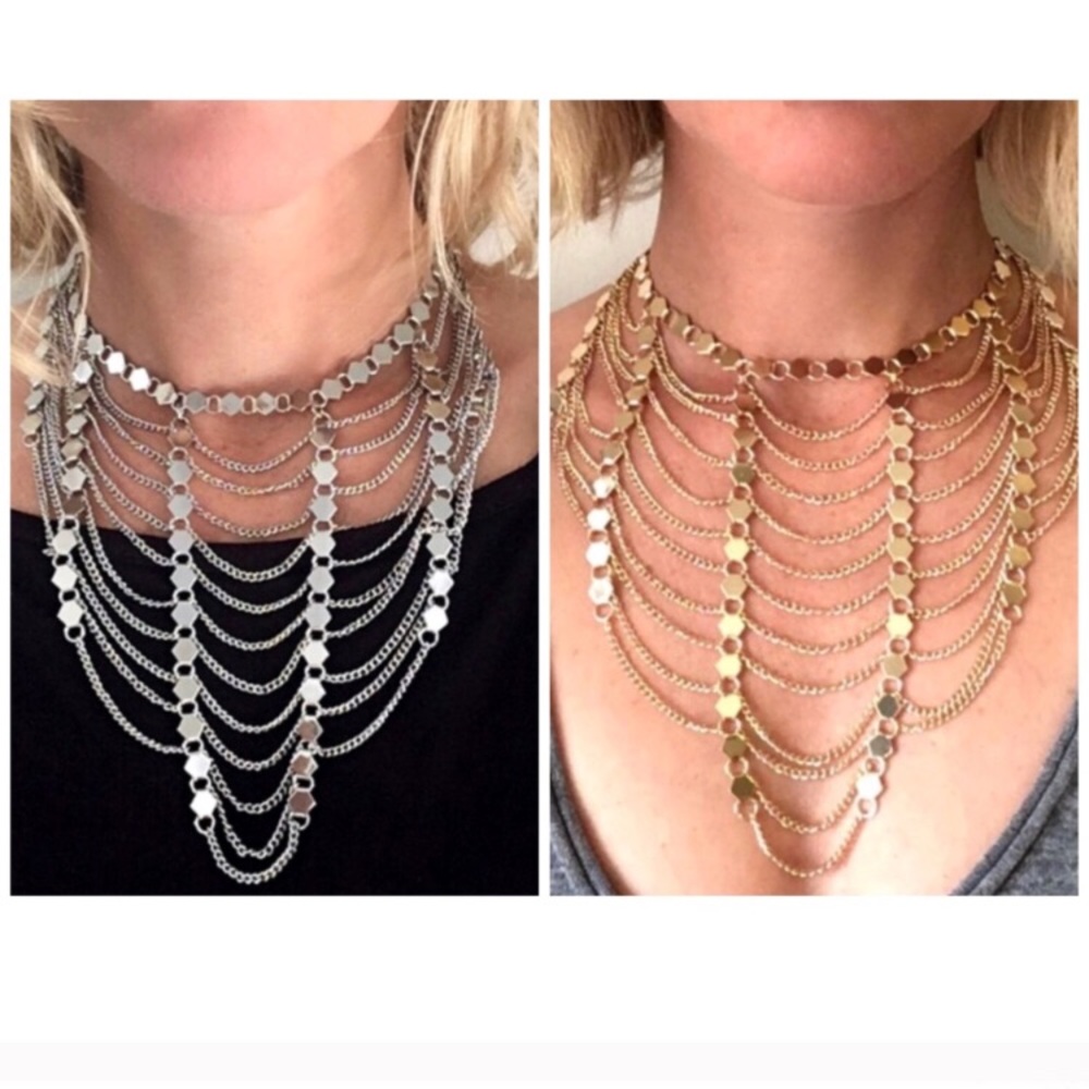 Jessica Elliot Sansa layered gold necklace - Picture 2 of 3